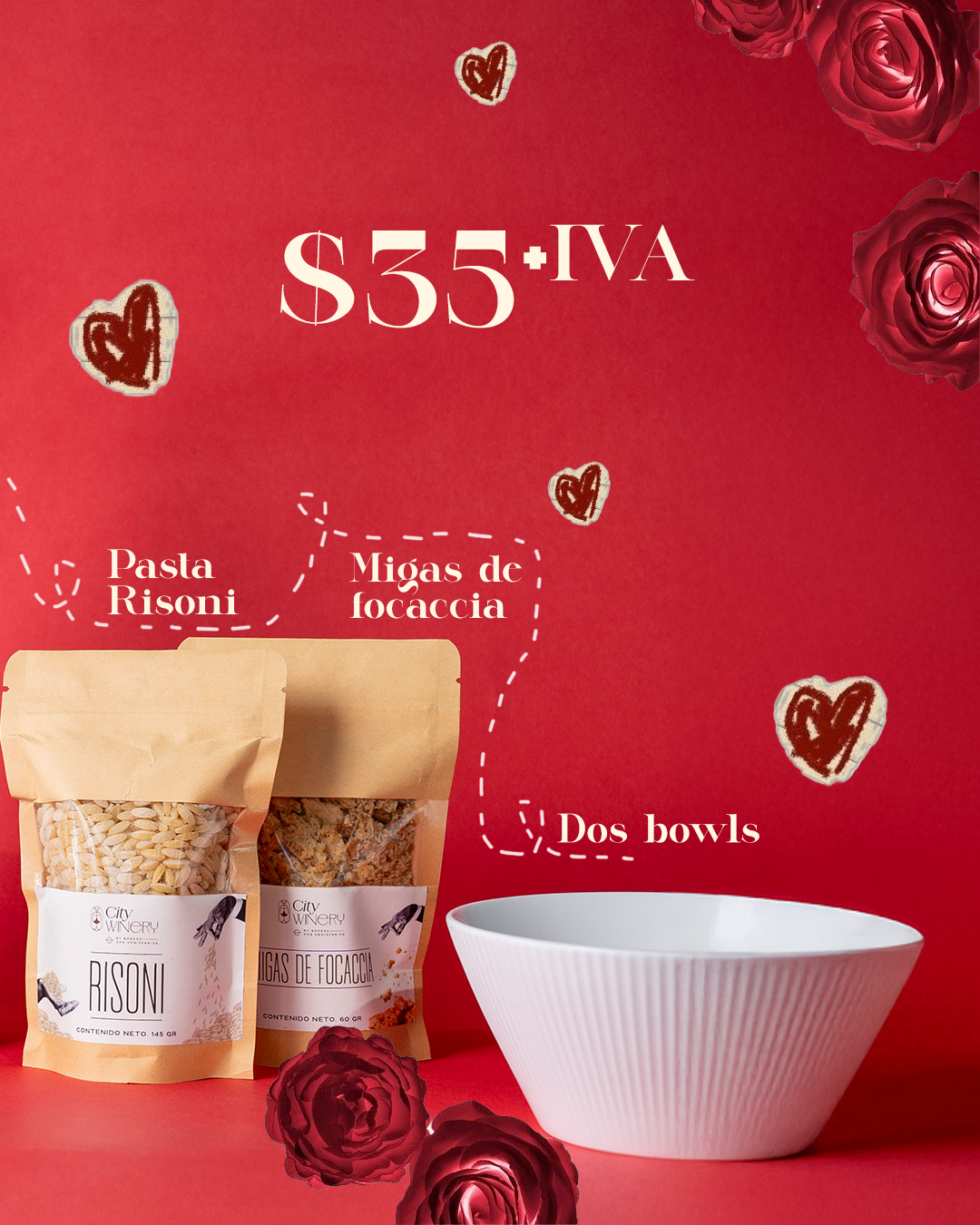 Pack - Pasta para dos - Bodega Dos Hemisferios