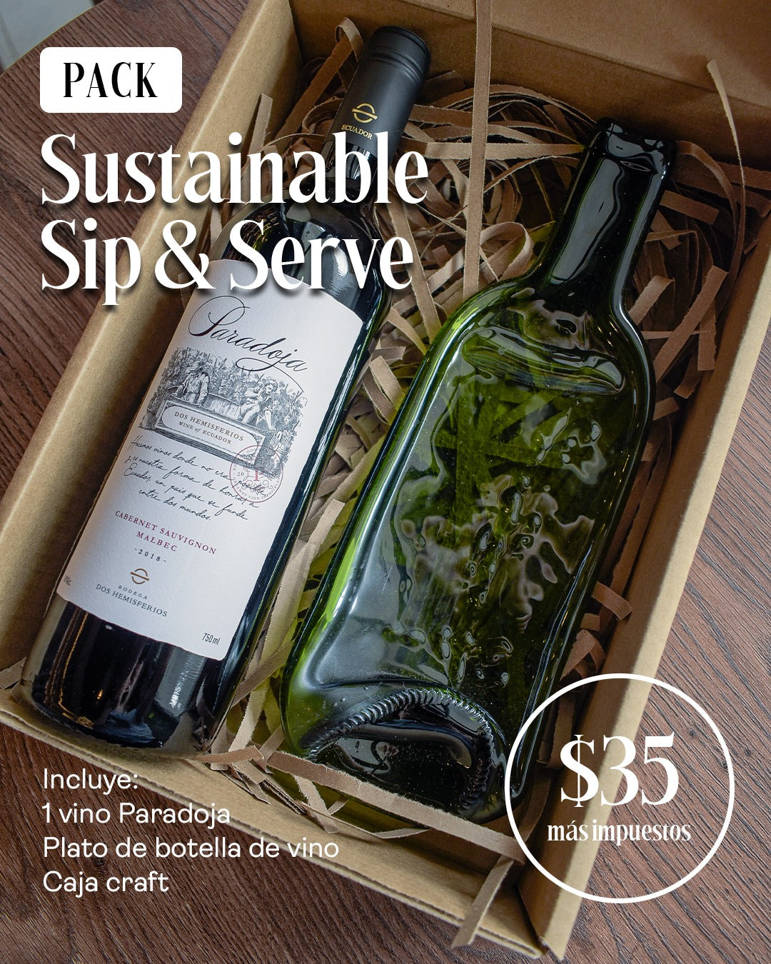 Pack Sustainable Sip & Serve – Bodega Dos Hemisferios